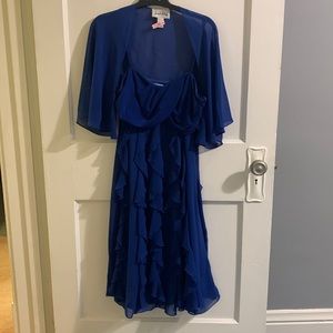 Joseph Ribkoff formal dress with shawl.